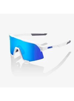 100% S3 - Matte White - HiPER Blue Multilayer Mirror Lens