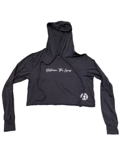 Between The Lines Womens Long Sleeve Crop Top