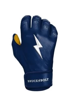 Bruce Bolt Premium Short Cuff Navy/Gold -Baseball Joy Boutique bruce bolt bruce bolt premium short cuff navy gold 2