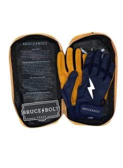 Bruce Bolt Premium Short Cuff Navy/Gold -Baseball Joy Boutique bruce bolt bruce bolt premium short cuff navy gold 5