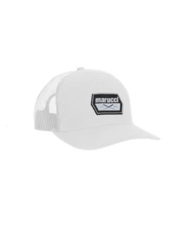 Marucci Rubber Cross Patch Trucker Hat White/White