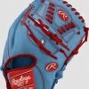 Rawlings Heart Of The Hide Custom Pro206 12" Sky Blue/Red -Baseball Joy Boutique rawlings rawlings heart of the hide custom pro206