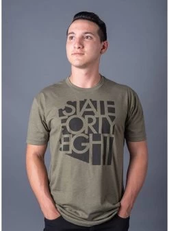 State Forty Eight Military Green Crew/Black Logo -Baseball Joy Boutique state forty eight state forty eight military green 1