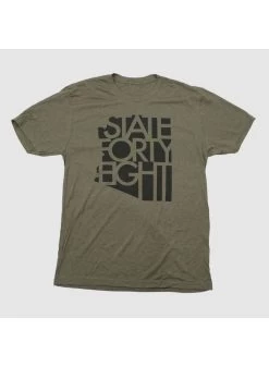 State Forty Eight Military Green Crew/Black Logo