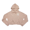 State Forty Eight Womens Cropped Fleece Hoodie Classic Pocket Peach & White -Baseball Joy Boutique state forty eight state forty eight womens cropped
