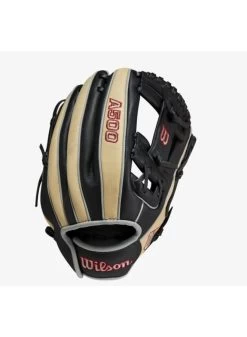 Wilson A500 11.5-inch Utility Youth Baseball Glove Black/Blonde/Red